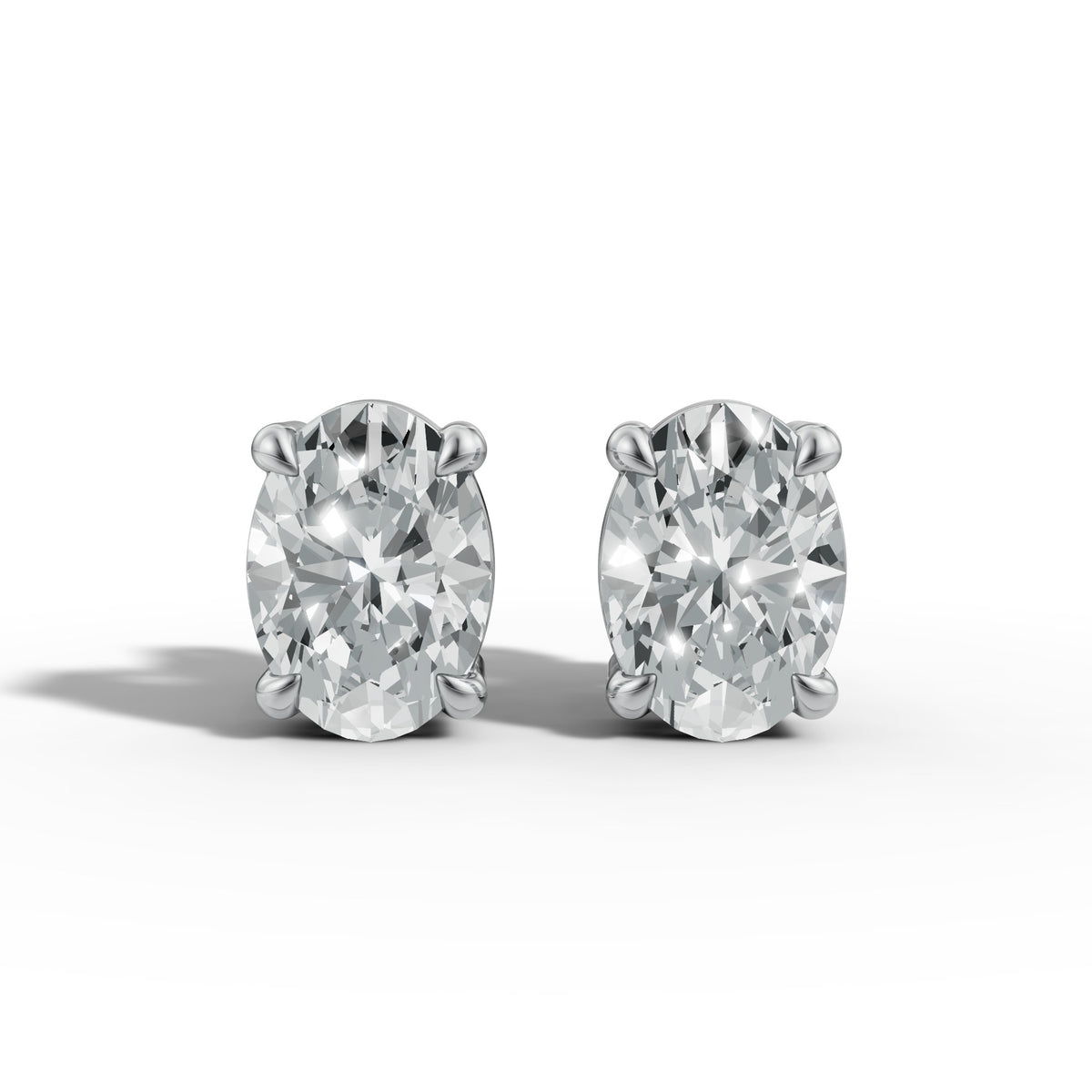 The Elara Oval Diamond Studs