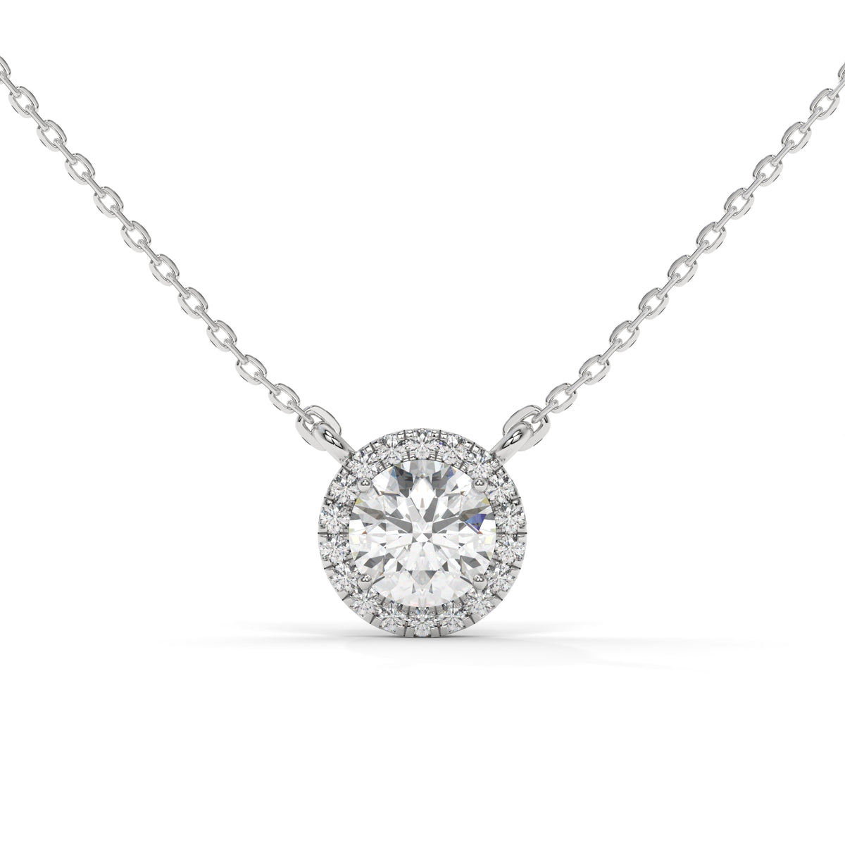 The Solara Diamond Halo Pendant