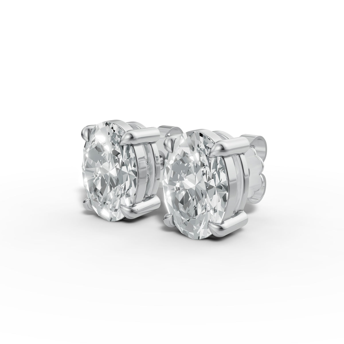 The Elara Oval Diamond Studs