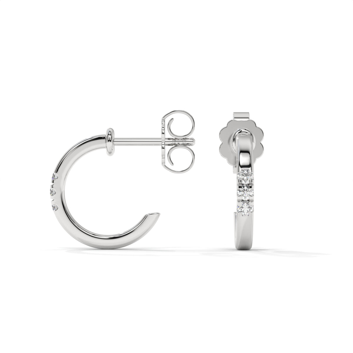 The Lumière Diamond Halo Hoops