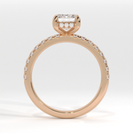 Valencia emerald-cut diamond ring – Rose gold