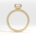 Valencia emerald-cut diamond ring – Yellow gold