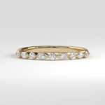 Alternating Round and Marquise Diamond Eternity Band - Yellow Gold 