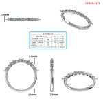 Alternating Round and Marquise Diamond Eternity Band - View 7 