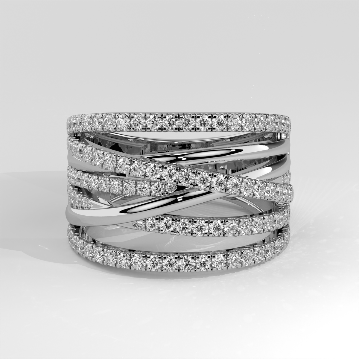 The Lumière Layered Diamond Ring