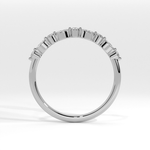 Alternating Round and Marquise Diamond Eternity Band - View 3 