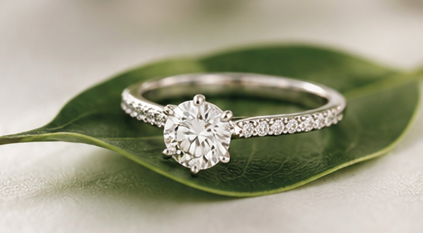 Responsibly sourced diamond ring