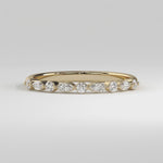Alternating Round and Marquise Diamond Eternity Band - Yellow Gold Video 