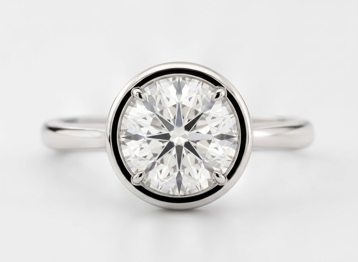 Bezel diamond setting