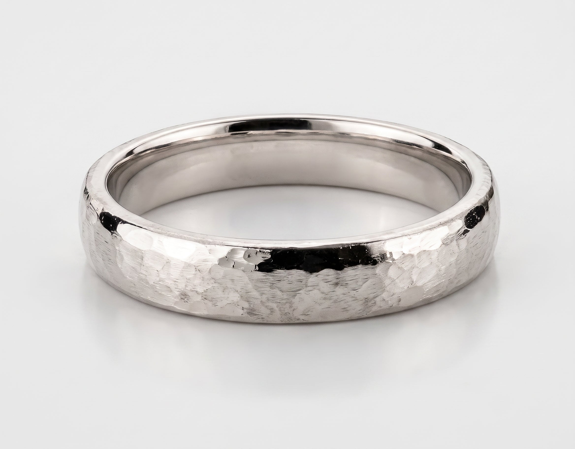 Hammered wedding band